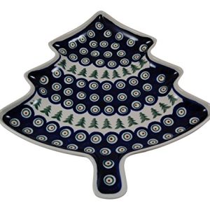 Polish Pottery Boleslawiec Plate, CHRISTMAS TREE Plate