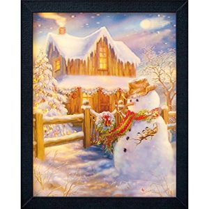 Christmas Shop 3D Lit Snowman Lenticular Picture