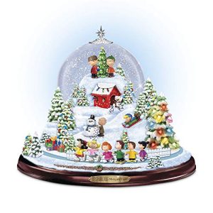 The Bradford Exchange PEANUTS™ 'Merry And Bright' Snowglobe –With Fully-Sculpted Scenes Starring Charlie Brown, Linus And Snoopy, In Addition To Eight Carols. Exclusive To