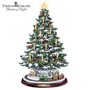 The Bradford Exchange The Heart Of Christmas - Musical Tabletop Tree by Thomas Kinkade - Illuminated Candles