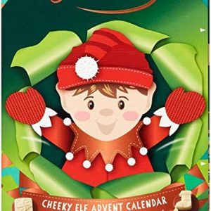 Thornton Cheeky Elf 25 Days Milk and White Chocolate Advent Calendar with Christmas Quiz inside, Green, 130g