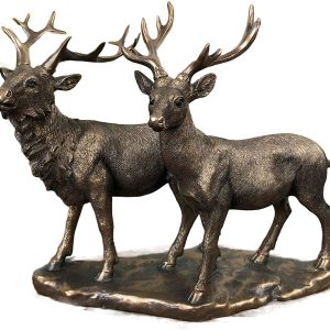 Lesser and Pavey Deer Stags Figurine Ornament